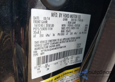 2014 Ford Expedition Limited z USA, uszkodzony, nr VIN 1FMJU2A54EEF66134